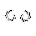 MIDNIGHT SWIRL SILVER EARRINGS