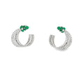 EMERALD BLOOM SILVER EARRINGS