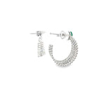 EMERALD BLOOM SILVER EARRINGS