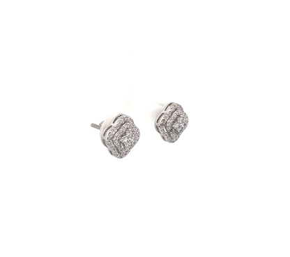 LUMINA BLOOM SILVER STUD EARRINGS