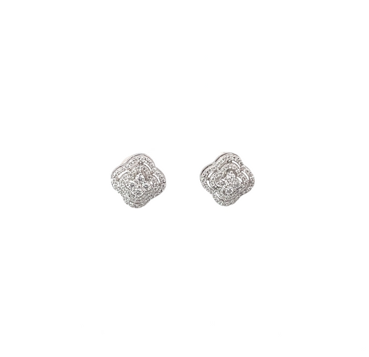 LUMINA BLOOM SILVER STUD EARRINGS