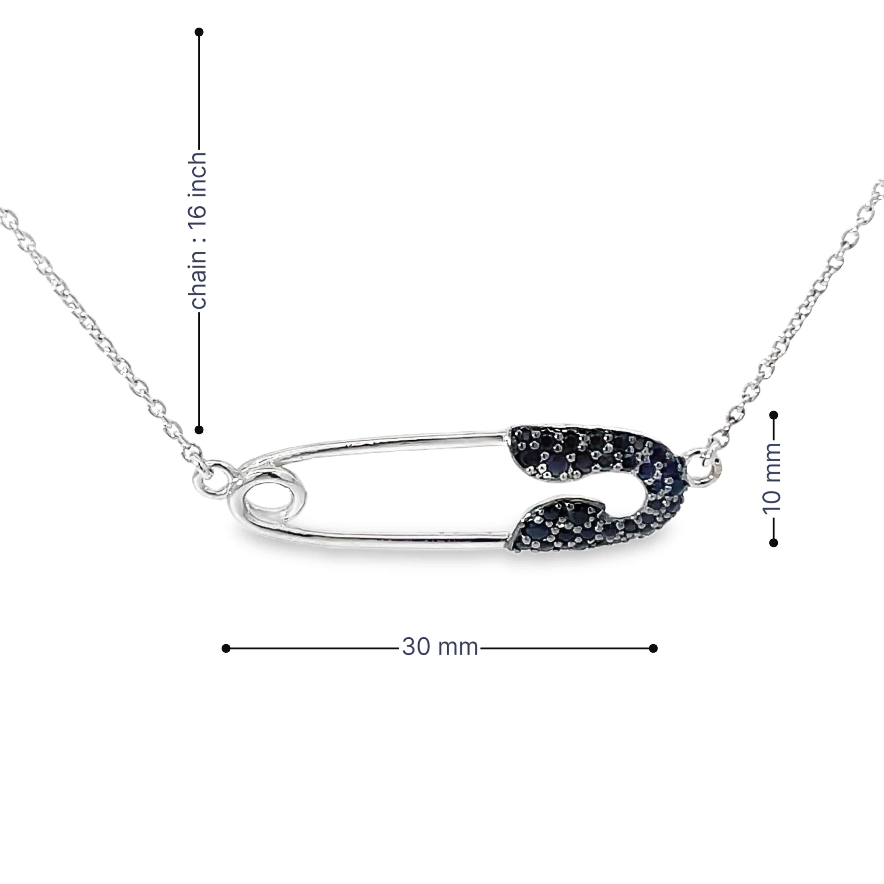 SAFETY EDGE SILVER PENDANT CHAIN