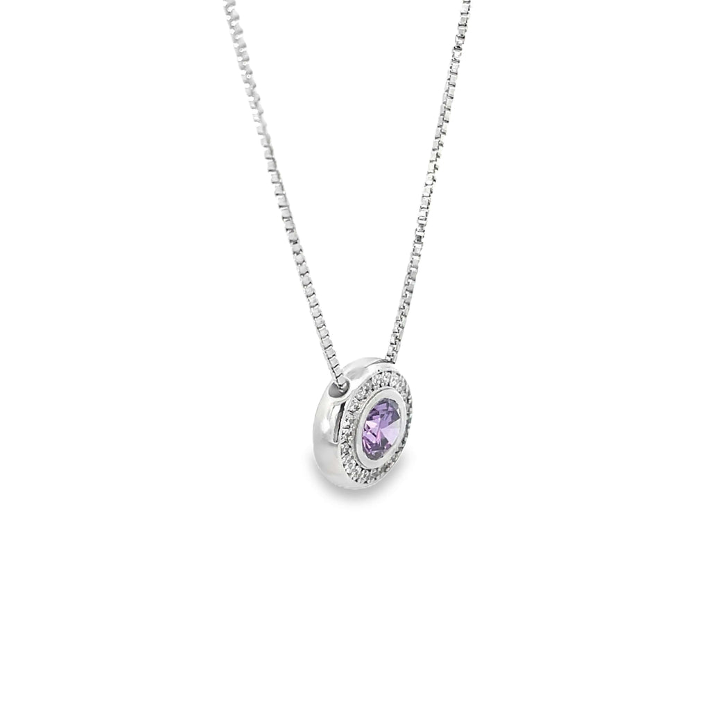LAVENDER GLEAM SILVER PENDANT
