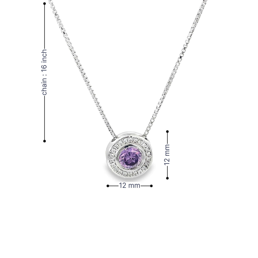 LAVENDER GLEAM SILVER PENDANT