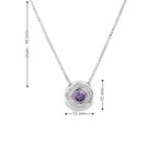 LAVENDER GLEAM SILVER PENDANT