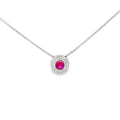 CRIMSON HALO SILVER PENDANT