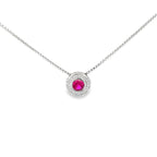 CRIMSON HALO SILVER PENDANT