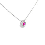 CRIMSON HALO SILVER PENDANT