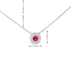 CRIMSON HALO SILVER PENDANT