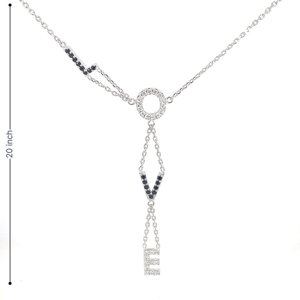 LOVE DROP SILVER PENDANT CHAIN