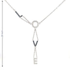 LOVE DROP SILVER PENDANT CHAIN