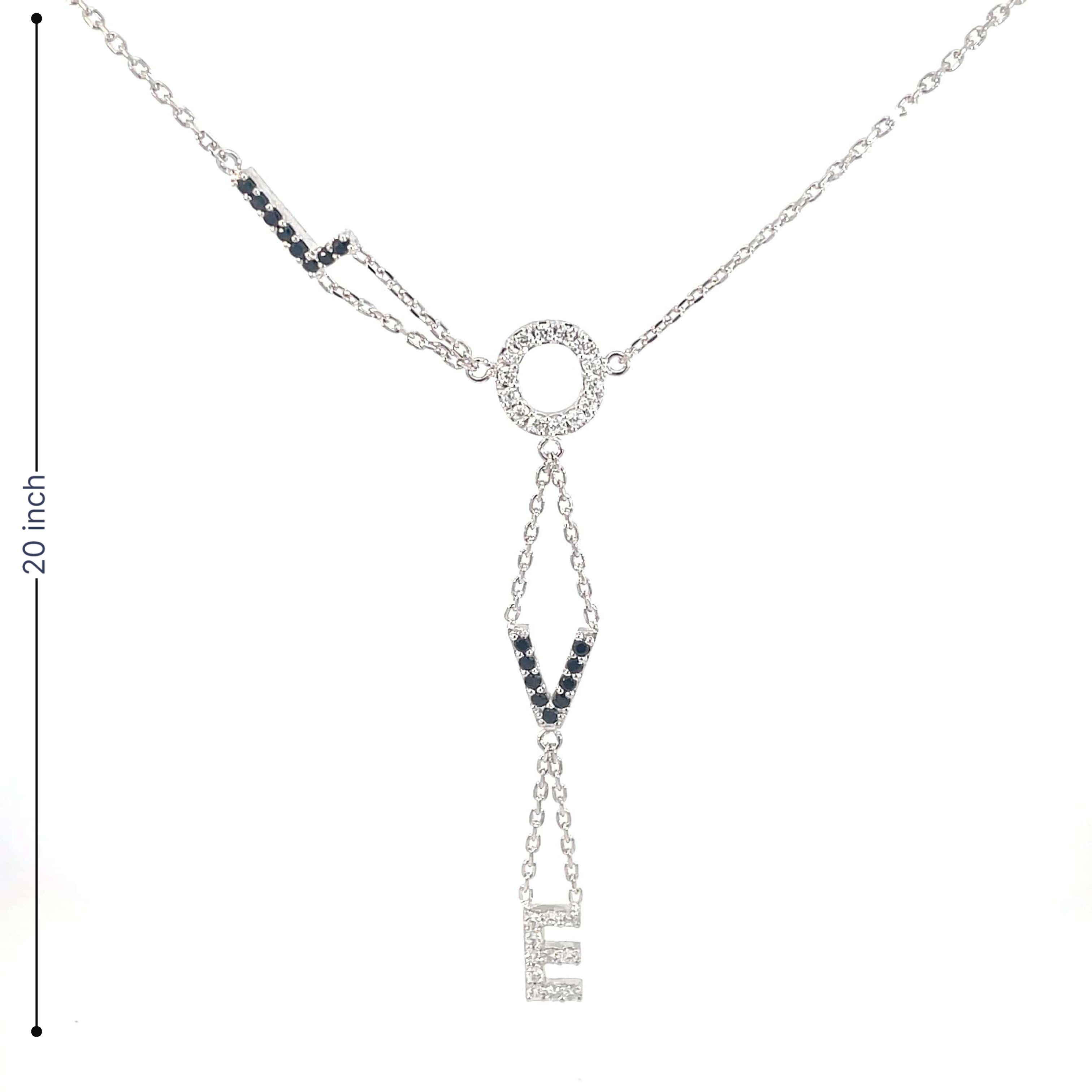 LOVE DROP SILVER PENDANT CHAIN