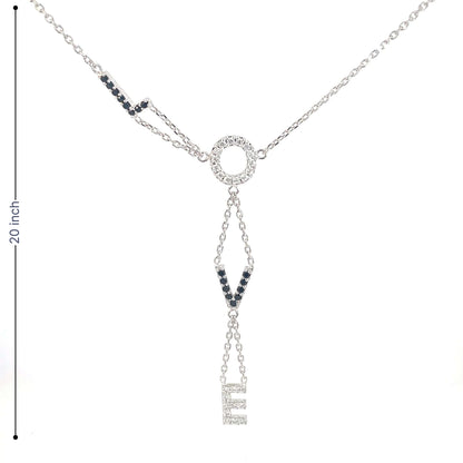 LOVE DROP SILVER PENDANT CHAIN