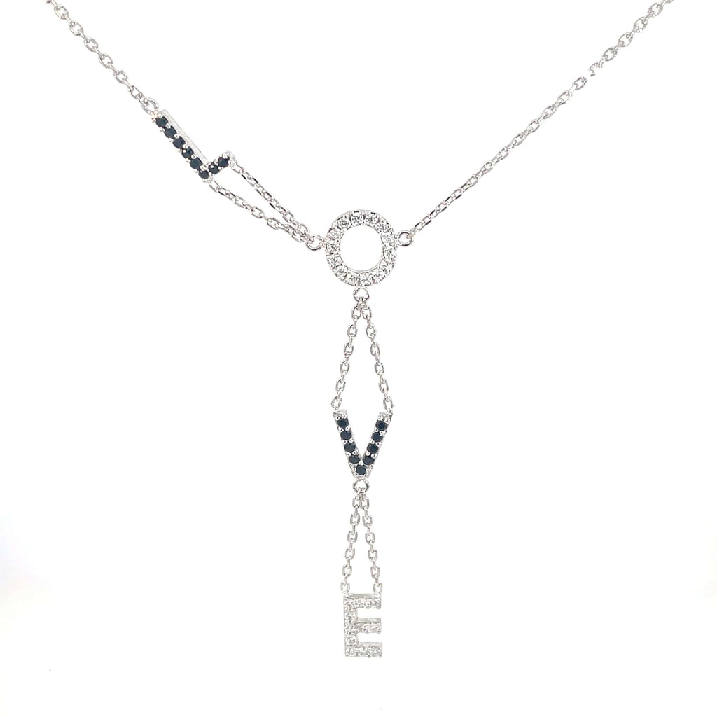 LOVE DROP SILVER PENDANT CHAIN