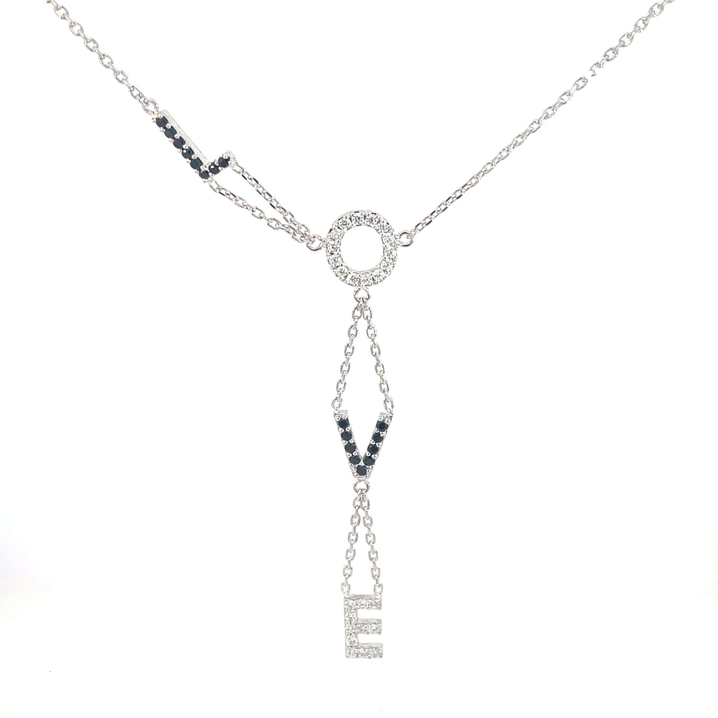 LOVE DROP SILVER PENDANT CHAIN