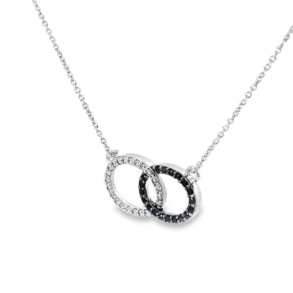 BLACK & WHITE UNITY SILVER PENDANT CHAIN