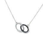 BLACK & WHITE UNITY SILVER PENDANT CHAIN