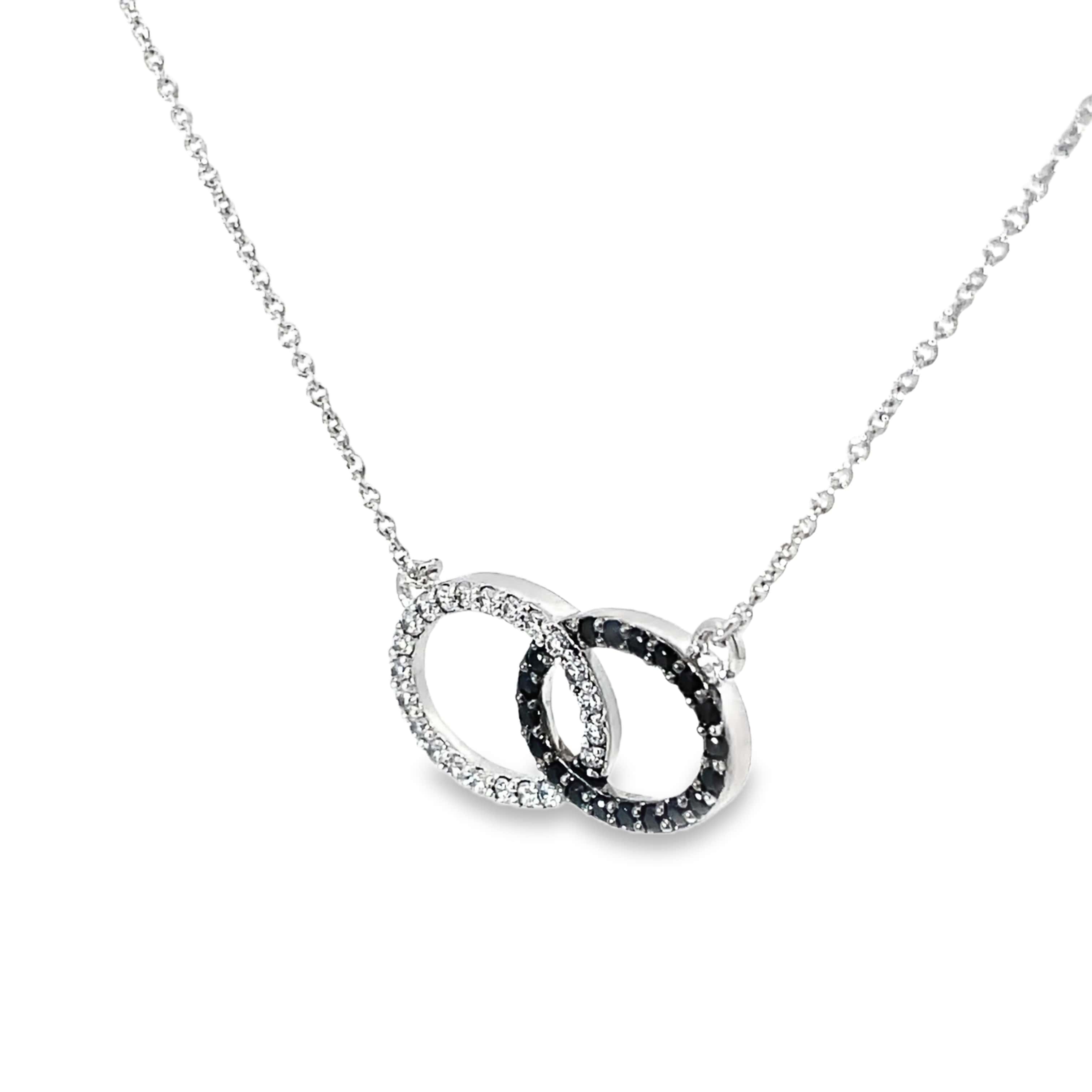 BLACK & WHITE UNITY SILVER PENDANT CHAIN