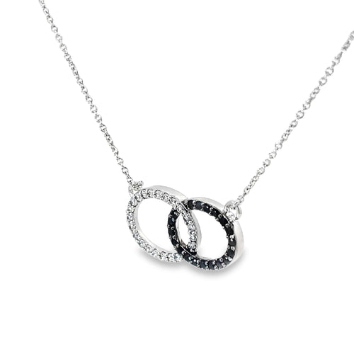 BLACK & WHITE UNITY SILVER PENDANT CHAIN
