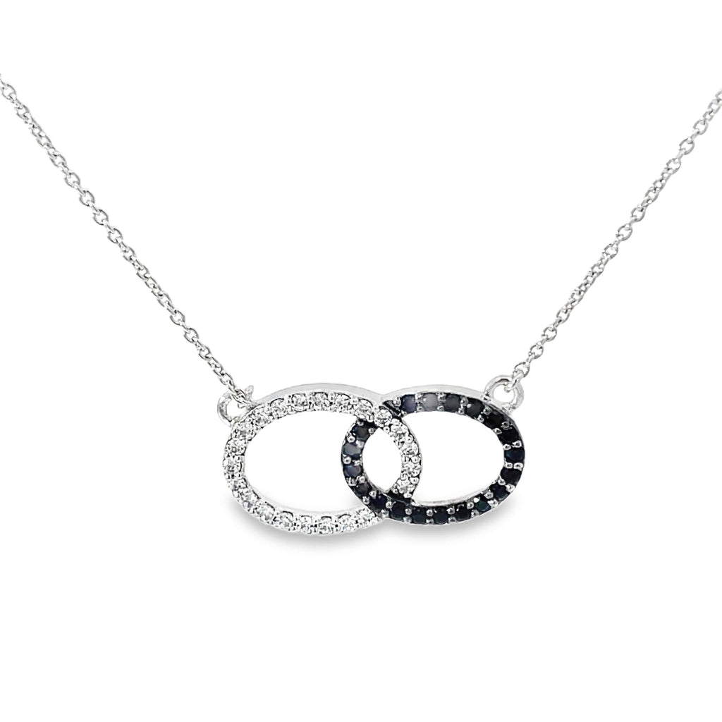 BLACK & WHITE UNITY SILVER PENDANT CHAIN