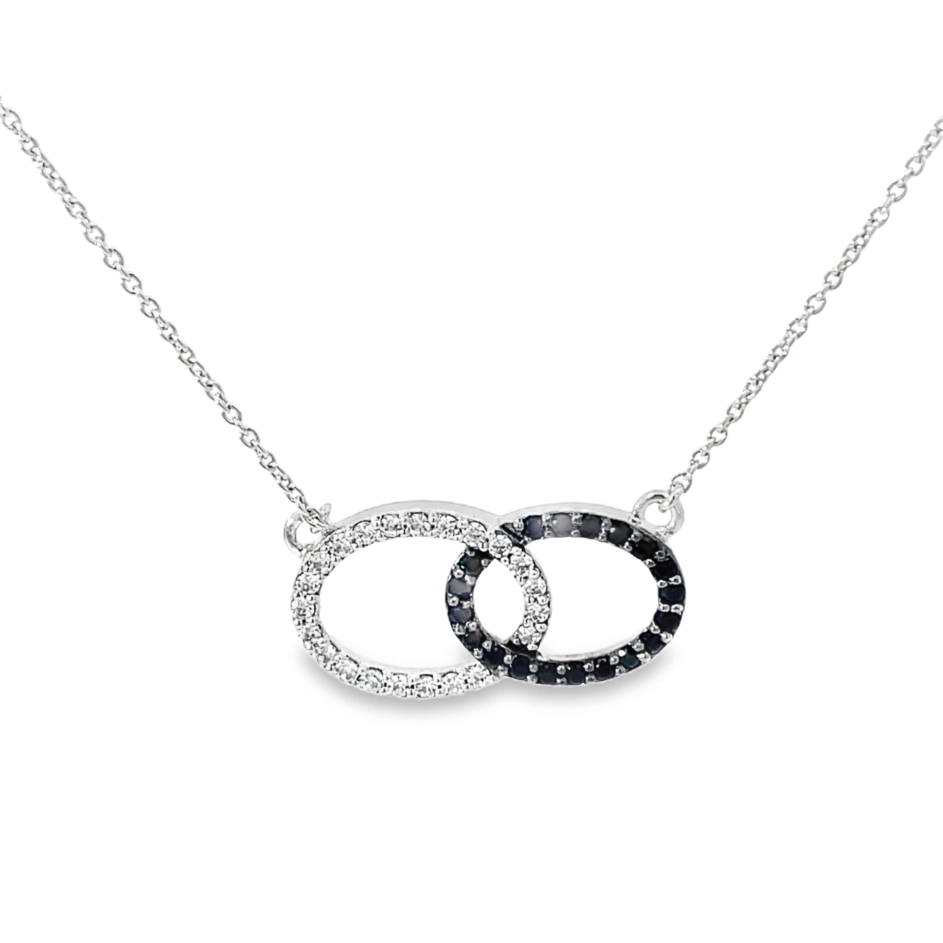 BLACK & WHITE UNITY SILVER PENDANT CHAIN