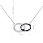 BLACK & WHITE UNITY SILVER PENDANT CHAIN