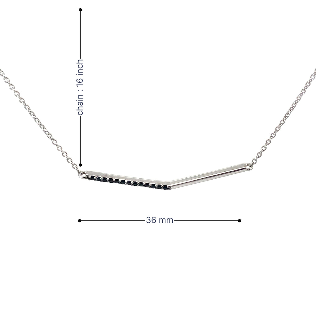 CHEVRON CHIC SILVER PENDANT CHAIN
