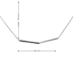 CHEVRON CHIC SILVER PENDANT CHAIN