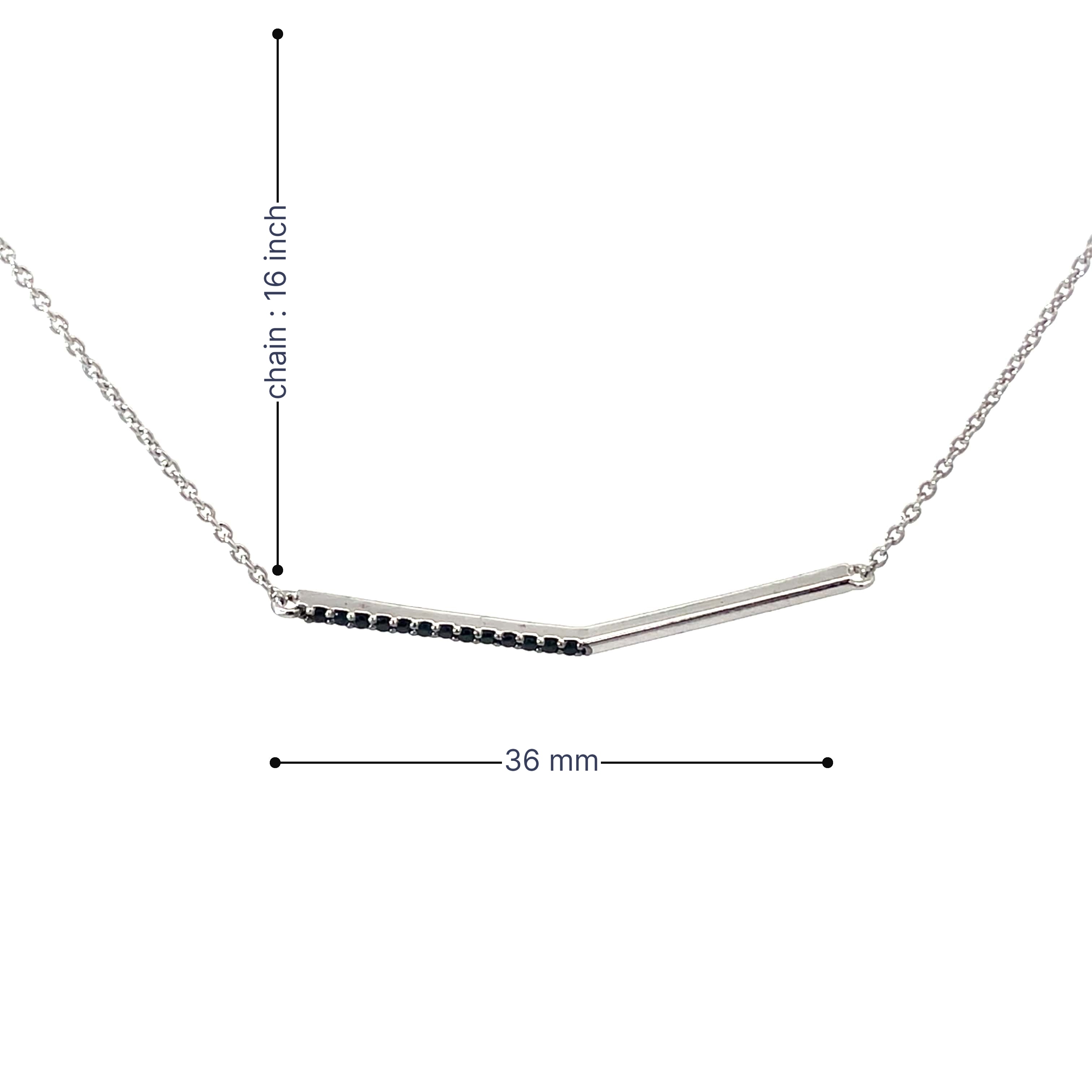 CHEVRON CHIC SILVER PENDANT CHAIN