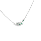 GREEN LEAF WHISPER SILVER PENDANT CHAIN