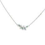 GREEN LEAF WHISPER SILVER PENDANT CHAIN