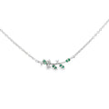 GREEN LEAF WHISPER SILVER PENDANT CHAIN
