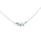 GREEN LEAF WHISPER SILVER PENDANT CHAIN