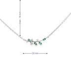 GREEN LEAF WHISPER SILVER PENDANT CHAIN