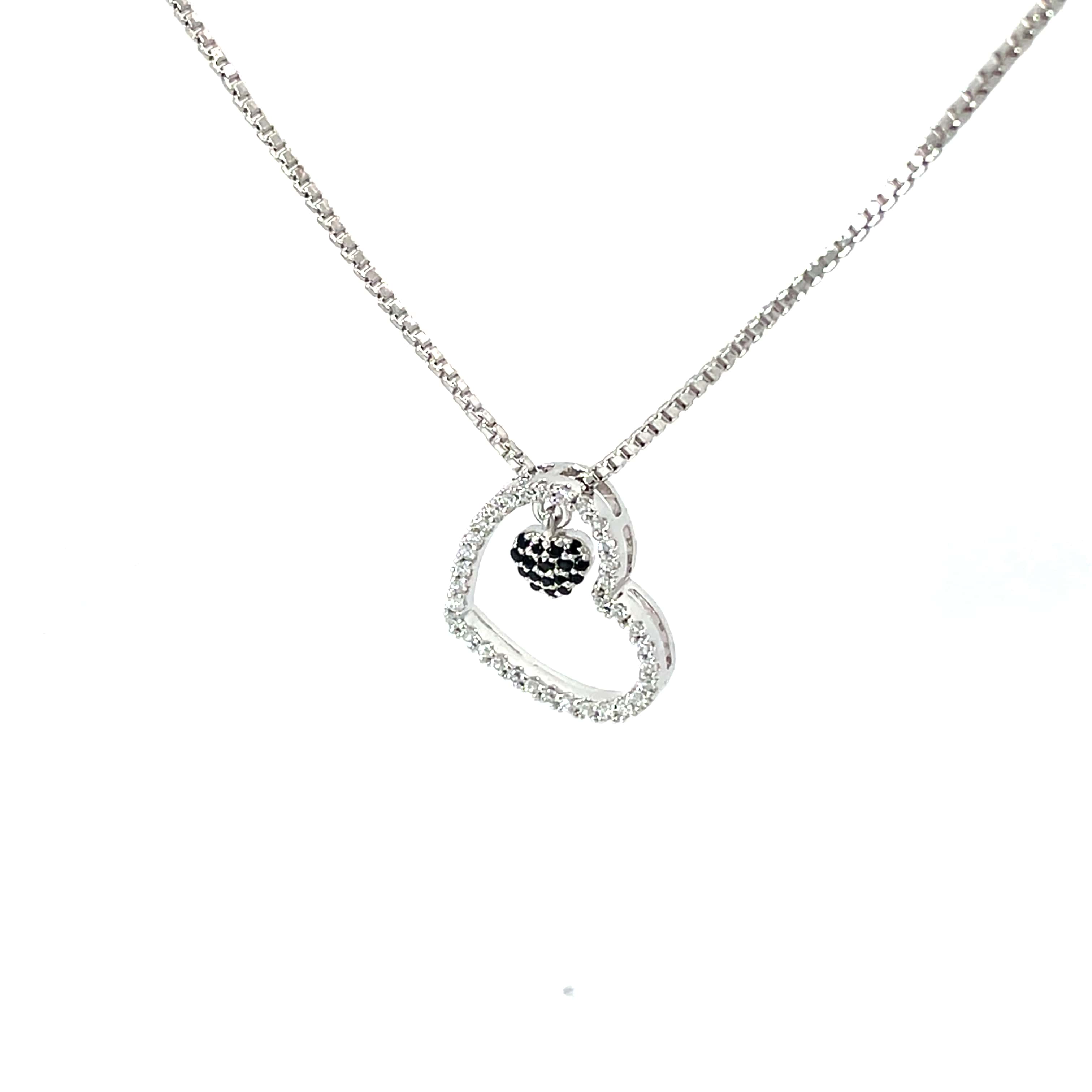 QUEEN OF HEARTS SILVER PENDANT CHAIN