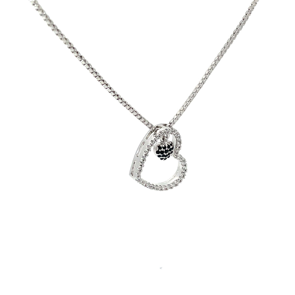 QUEEN OF HEARTS SILVER PENDANT CHAIN