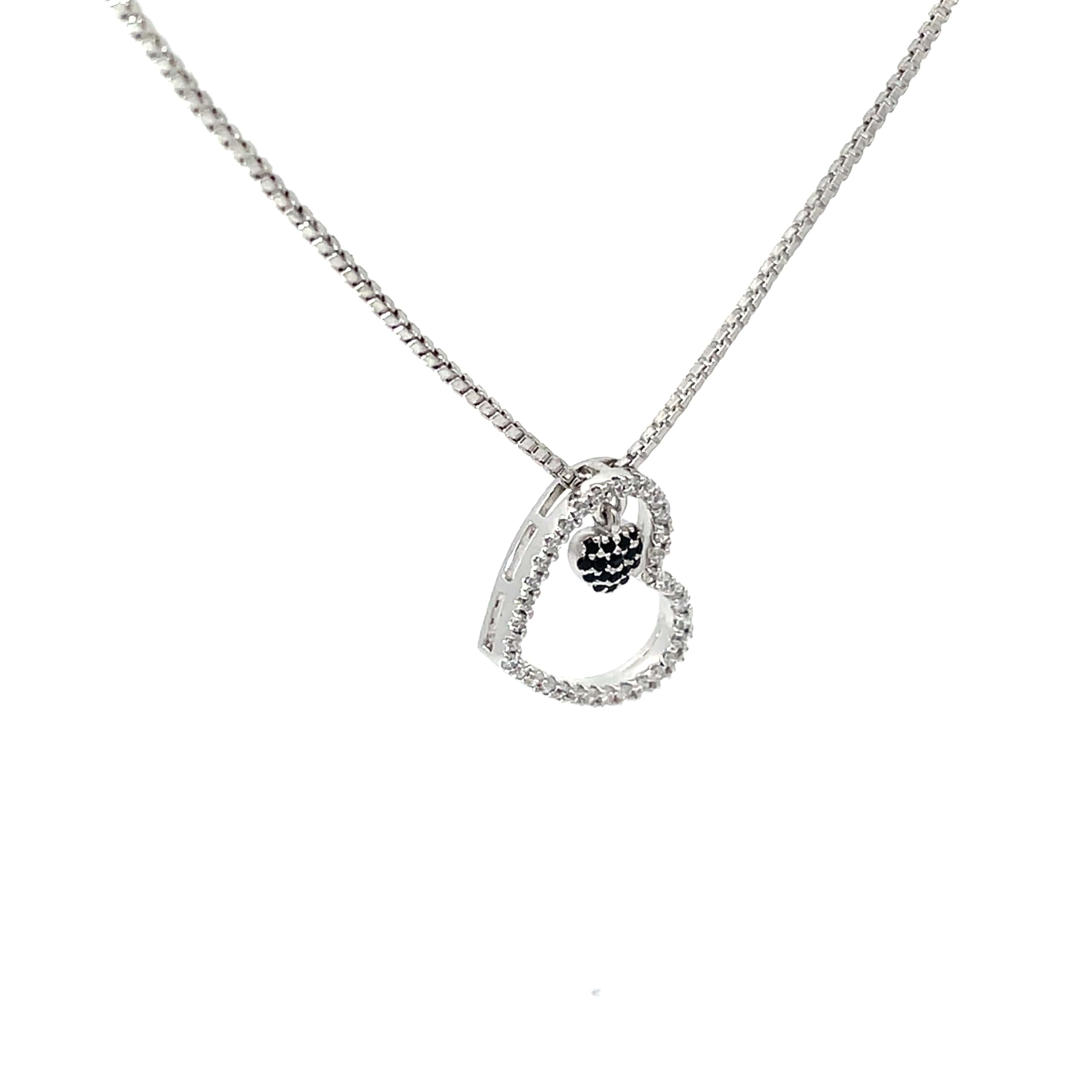QUEEN OF HEARTS SILVER PENDANT CHAIN