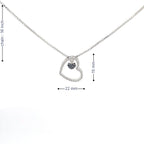 QUEEN OF HEARTS SILVER PENDANT CHAIN
