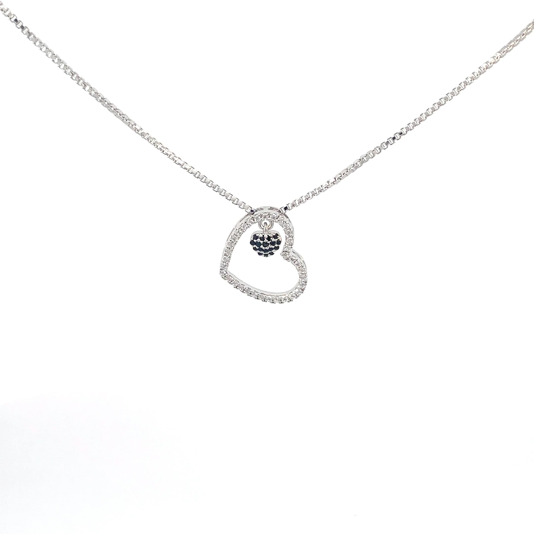 QUEEN OF HEARTS SILVER PENDANT CHAIN