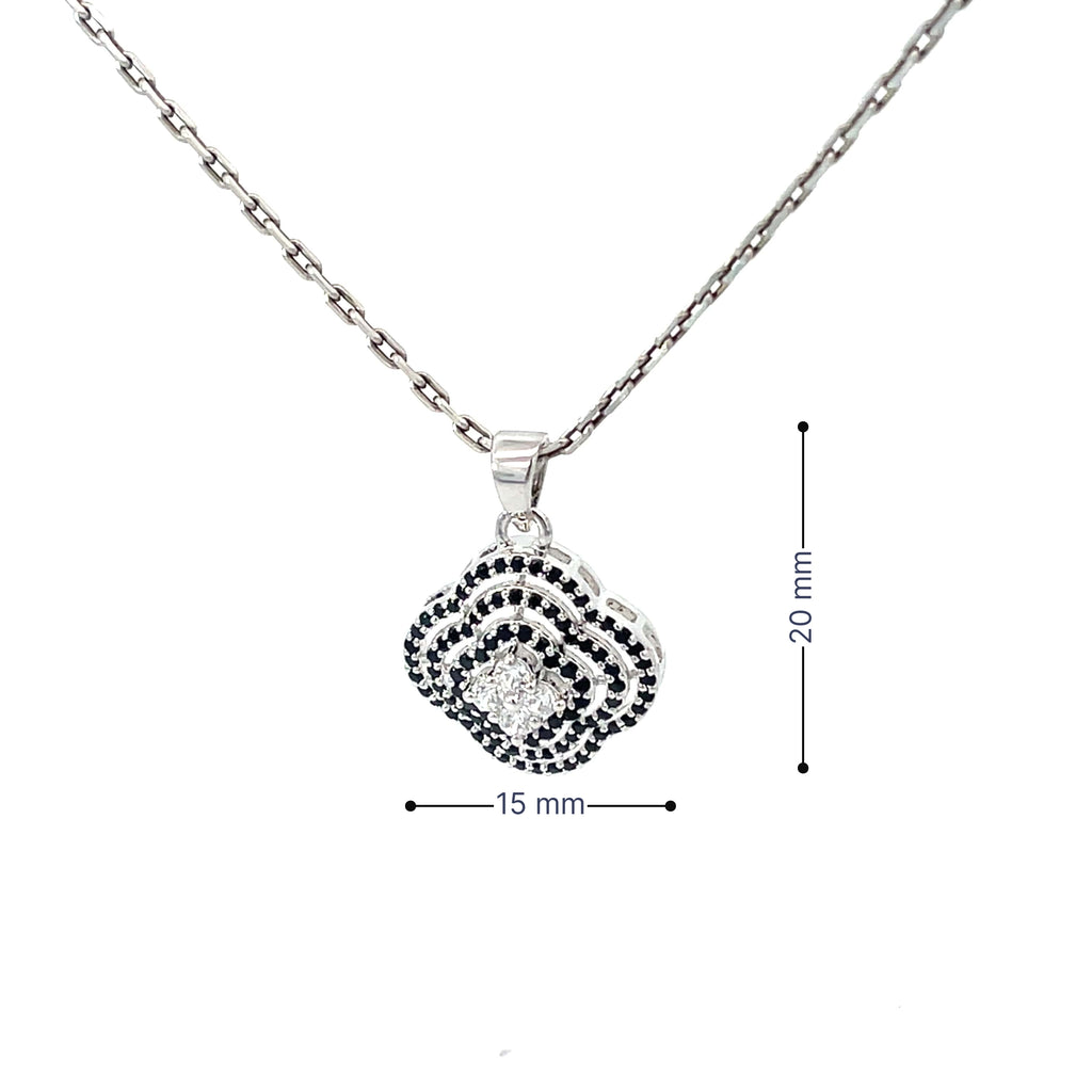 VINTAGE GLAM SILVER PENDANT CHAIN