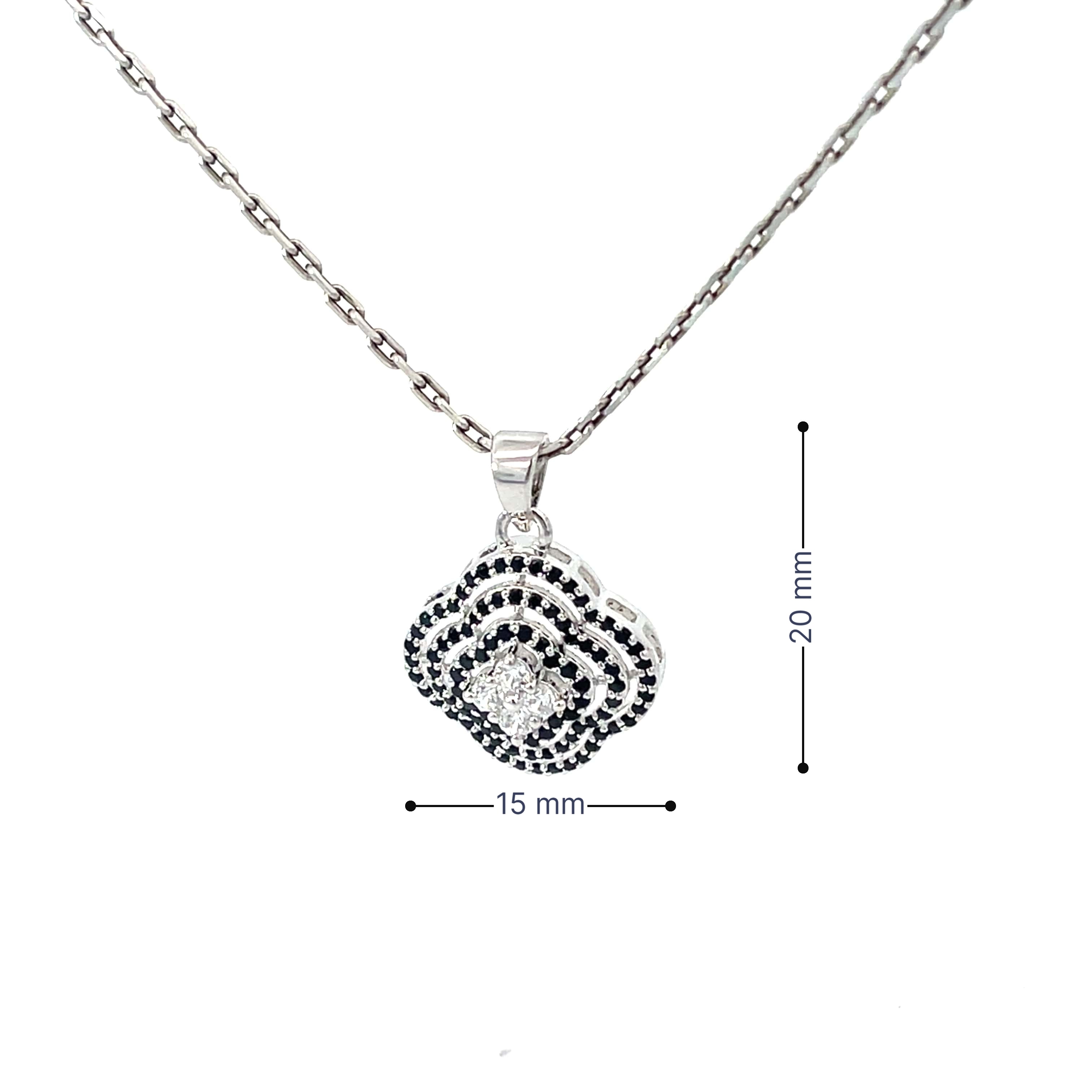 VINTAGE GLAM SILVER PENDANT CHAIN