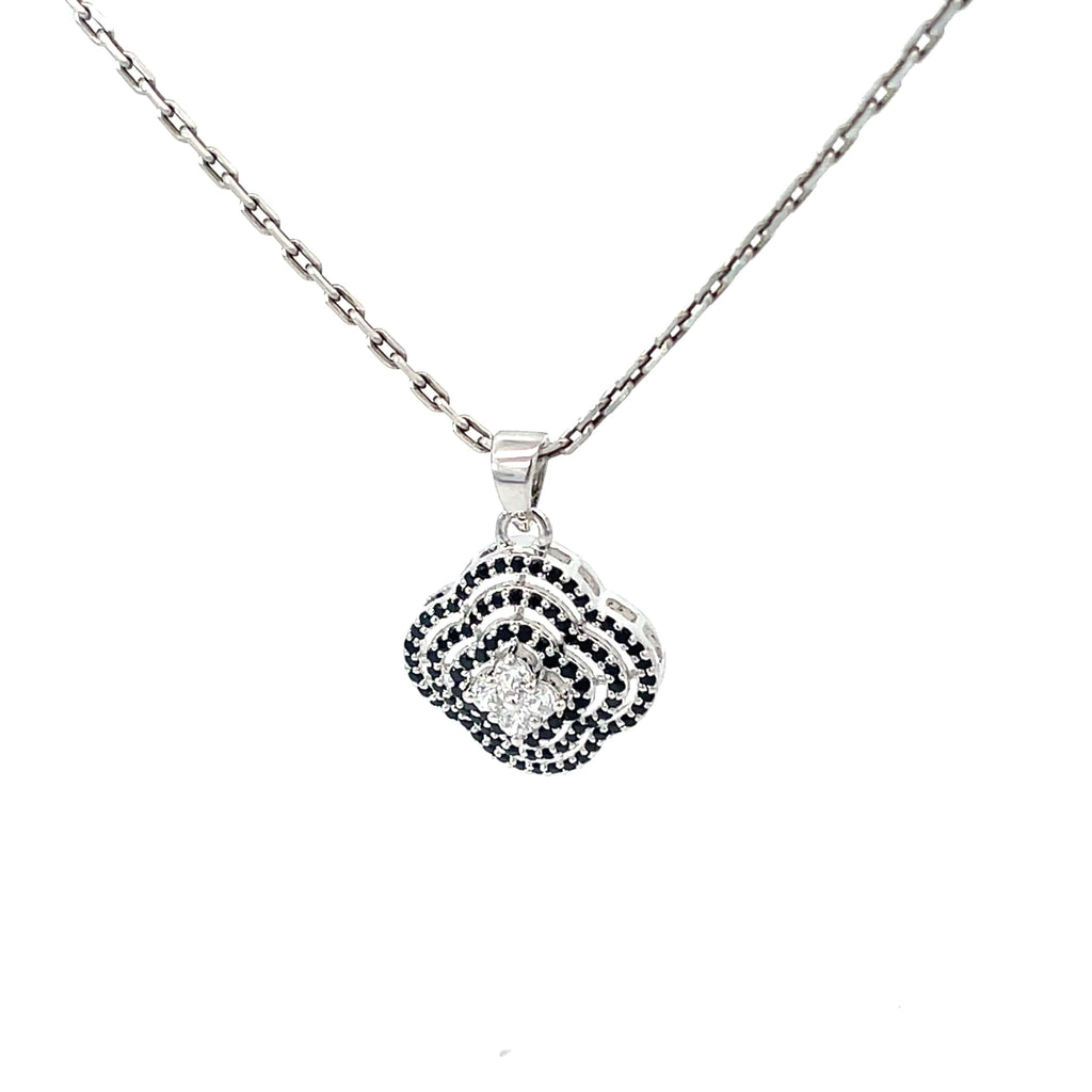 VINTAGE GLAM SILVER PENDANT CHAIN