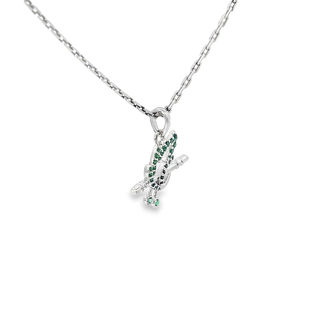 GREEN RHYTHM SILVER PENDANT CHAIN