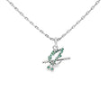 GREEN RHYTHM SILVER PENDANT CHAIN