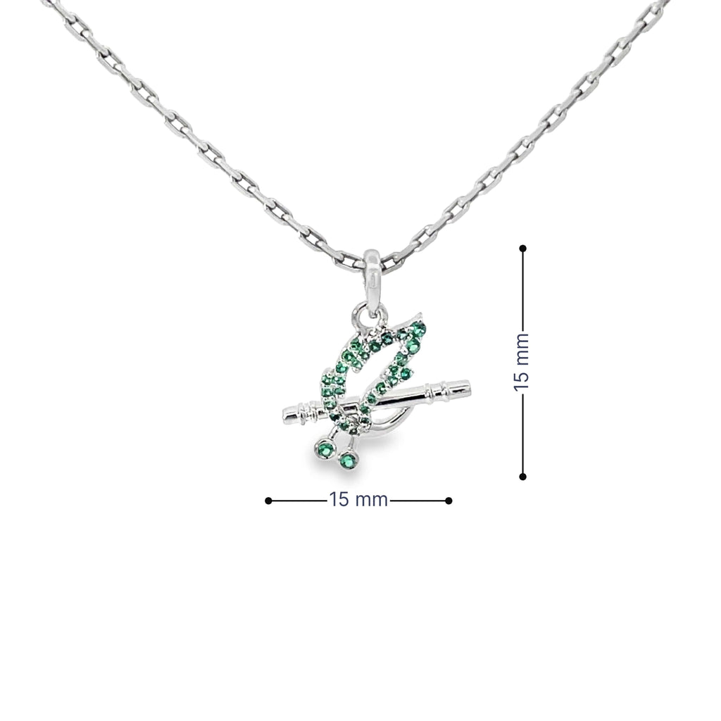 GREEN RHYTHM SILVER PENDANT CHAIN