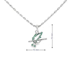 GREEN RHYTHM SILVER PENDANT CHAIN