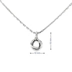 TWISTED ELEGANCE SILVER PENDANT CHAIN