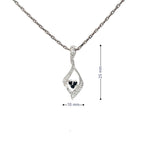NIGHT EMBERS SILVER PENDANT CHAIN