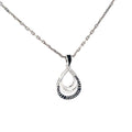 DUSK TEARDROP SILVER PENDANT CHAIN