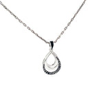 DUSK TEARDROP SILVER PENDANT CHAIN